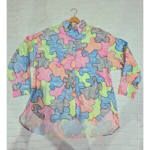 NEW with Tags — Signature8 Urban Streetwear Los Angeles Button Puzzle Top Shirt